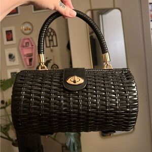 Pinup Couture wicker barrel bag